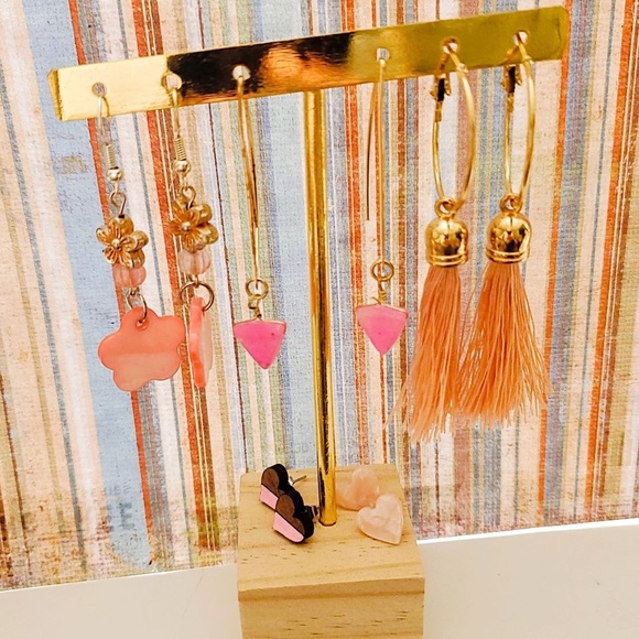 Hand Crafted Jewelry - Crazy About Pink Earrings